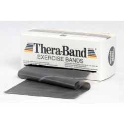 Taśma lateksowa Thera Band rolka 5,5 m- kolor czarny -opór specjalnie mocny